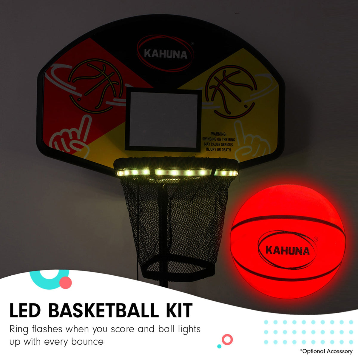 Kahuna 8ft X 11ft Outdoor Rectangular Orange Trampoline with Safety Enclosure.