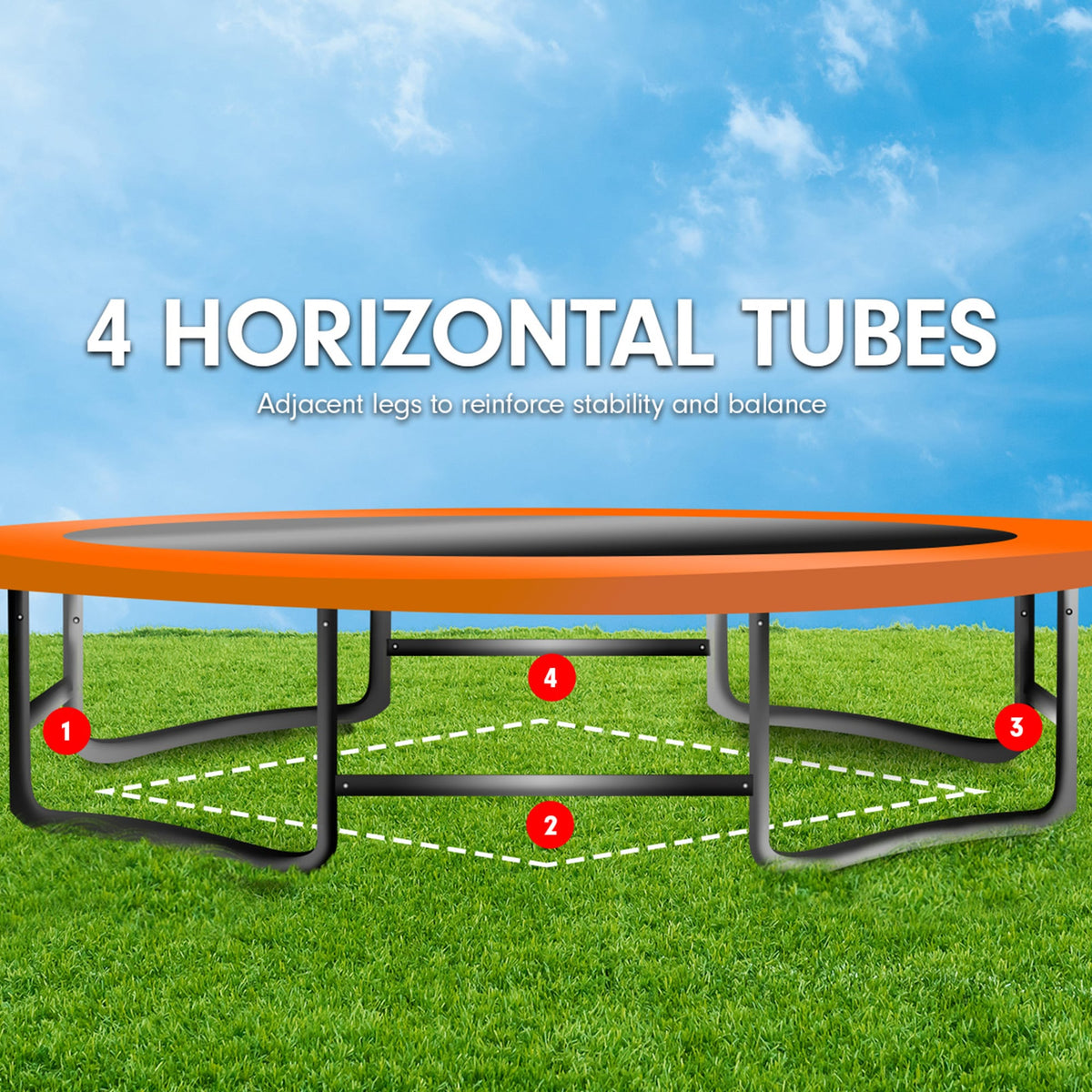 Kahuna 6 ft x 9 ft Rectangular Outdoor Trampoline with Basketball Set Rainbow