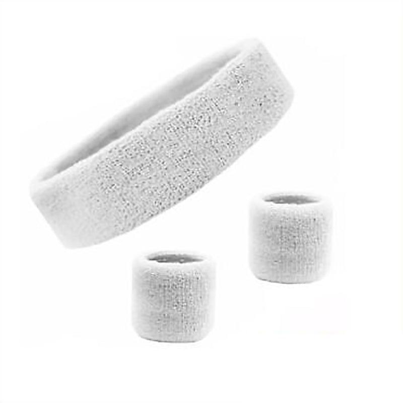 Wristbands Headband Sweatbands Sweat Band For Sport Tennis Badminton Yoga Cotton - Yellow