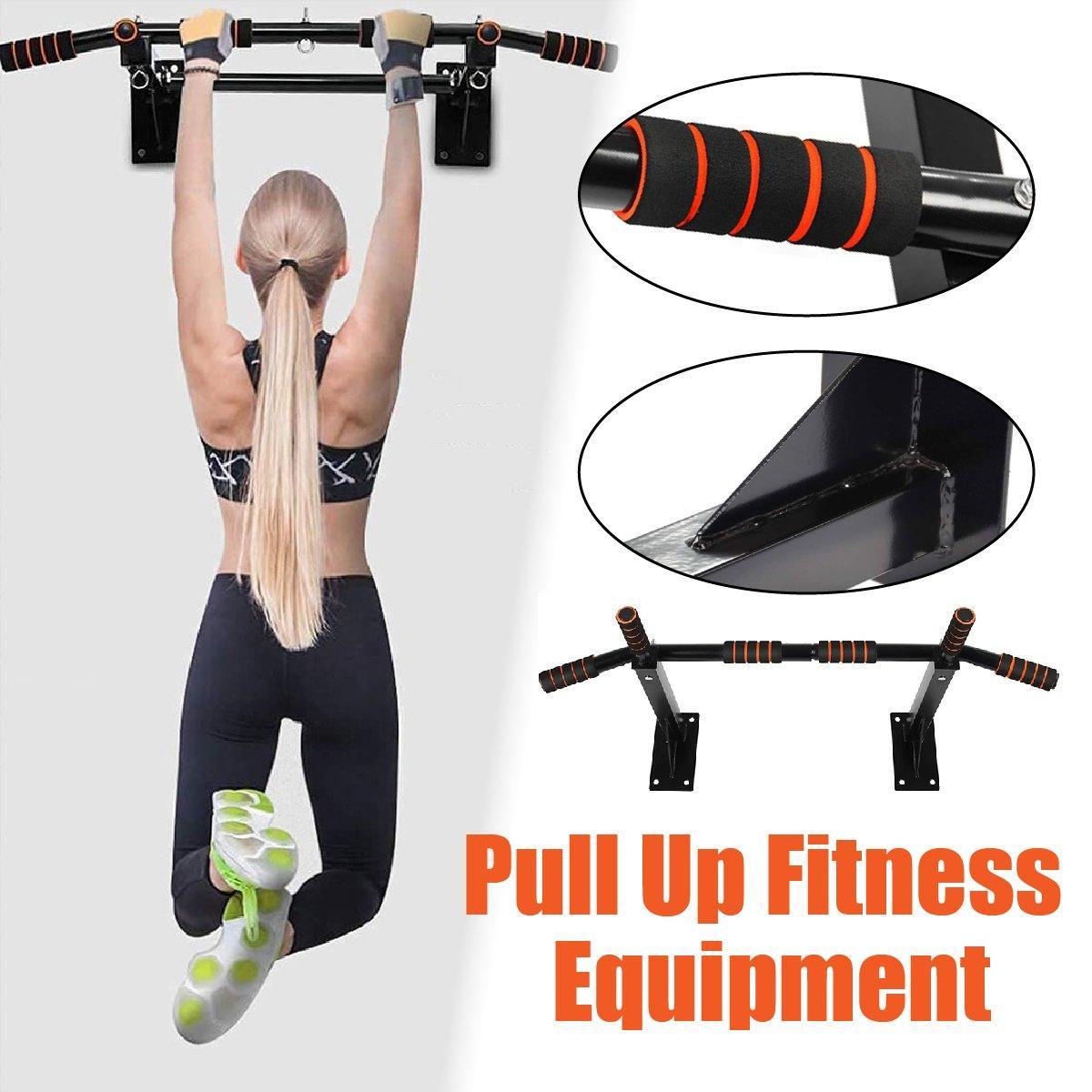 Wall Mounted Pull Chin Up Bar Home Gym Training Workout Dip Bar Exercise Fitness