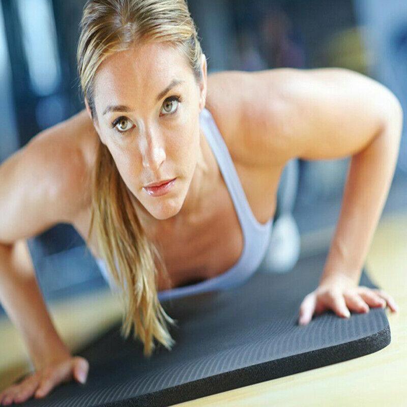 15mm Thick Yoga Mat Pad NBR Nonslip Exercise Fitness Pilate Gym Durable - Black