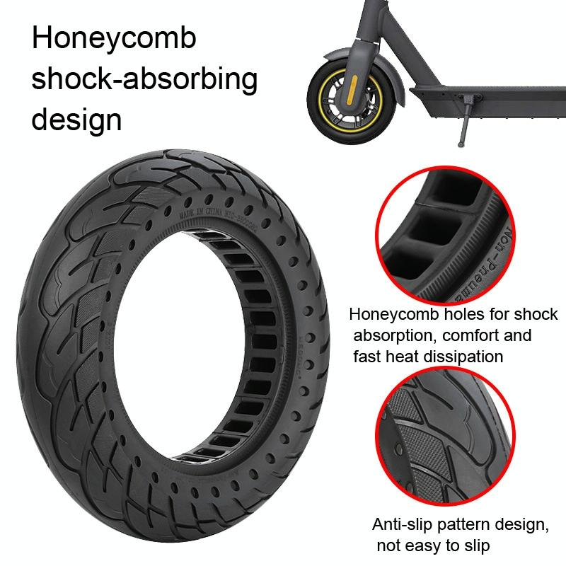 10 Inflatable Honeycomb Solid Run-flat Tire Electric Scooter - 36Mm Slot Yellow