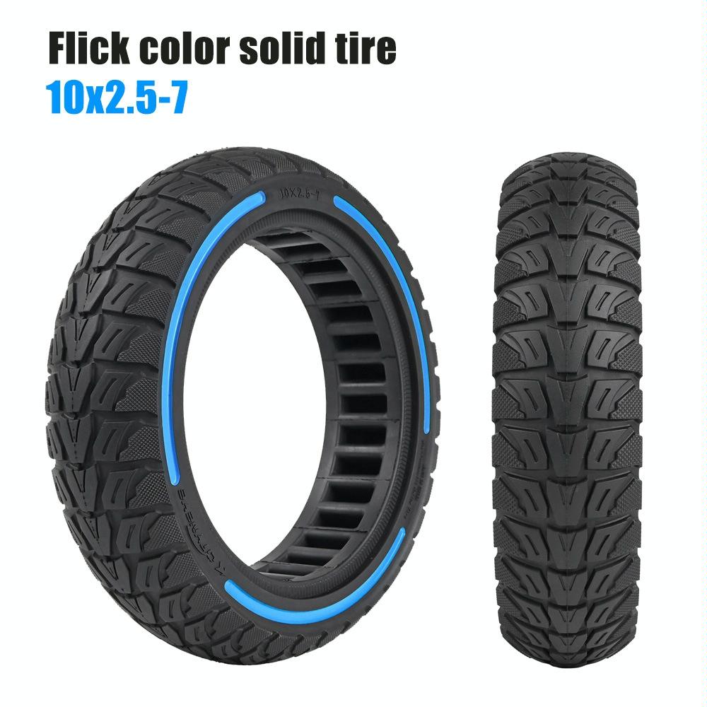 Colourful 2.5-7 Inch Honeycomb Tires for Xiaomi Scooter 4 / 4 Pro - Off-road Flick Design - Yellow