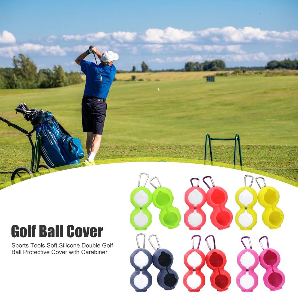 2-pack Golf Silicone Double-ball Protection Sleeves - Black