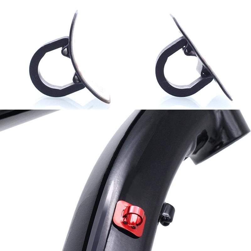 4-Piece Bike Hose Line Guide Adhesive C Buckle Aluminum Alloy Style - Black