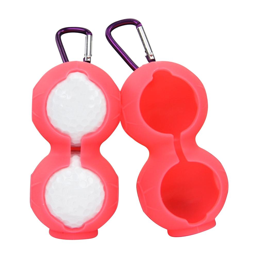 2-pack Golf Silicone Double-ball Protection Sleeves - Pink