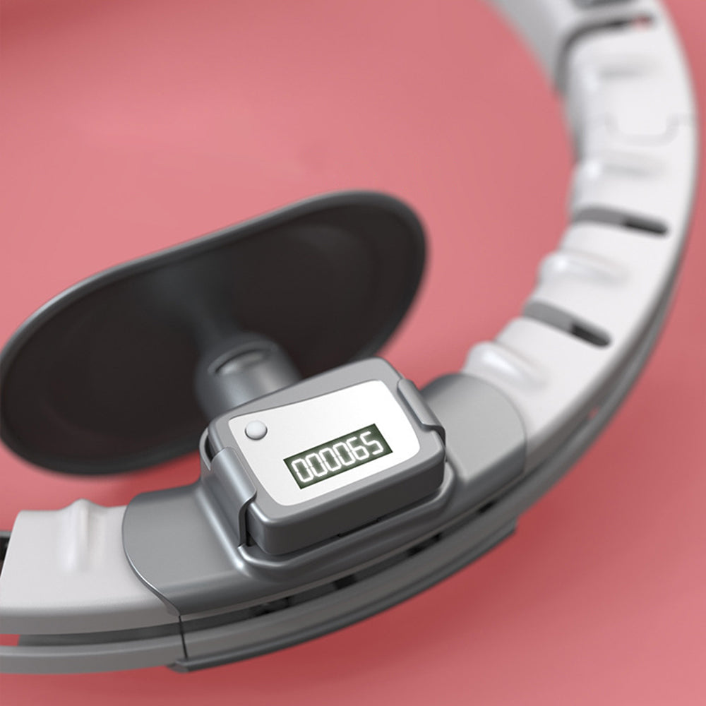 Vibe Geeks 360 Degree Smart Infinity Intelligent Hula Hoop - Gray 2  Adjustable Suction