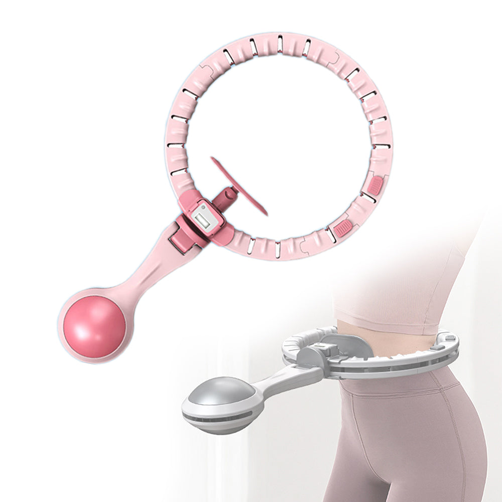 Vibe Geeks 360 Degree Smart Infinity Intelligent Hula Hoop - Pink 3  Adjustable Suction