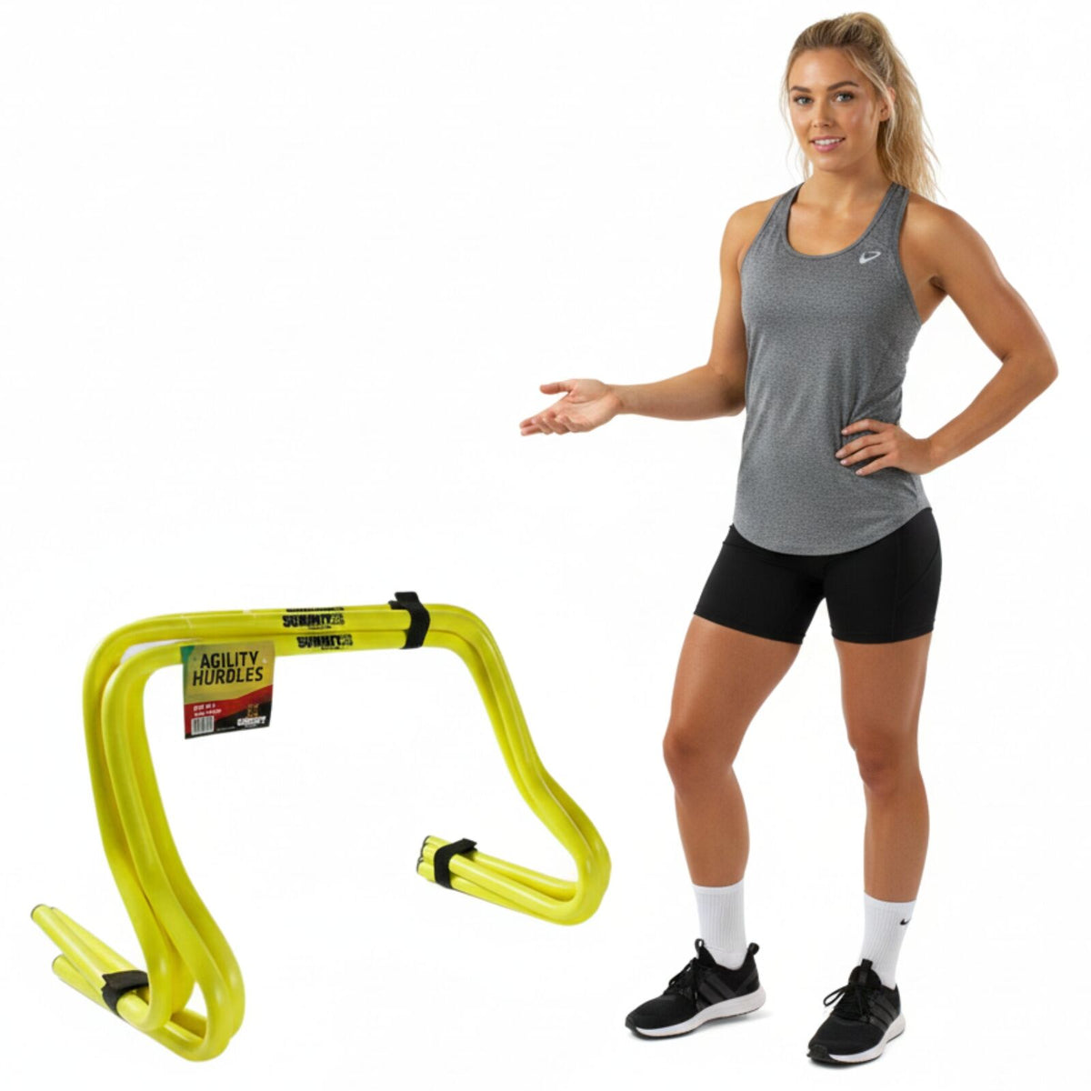 1 Pack of 4 Agility Training Hurdles Sport Socer Football Speed - 30cm Height