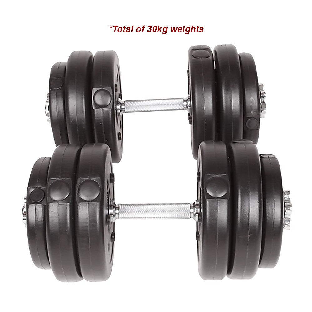 30KG Adjustable Dumbbell Set – Home Gym Weights for Strength & Fitness Training