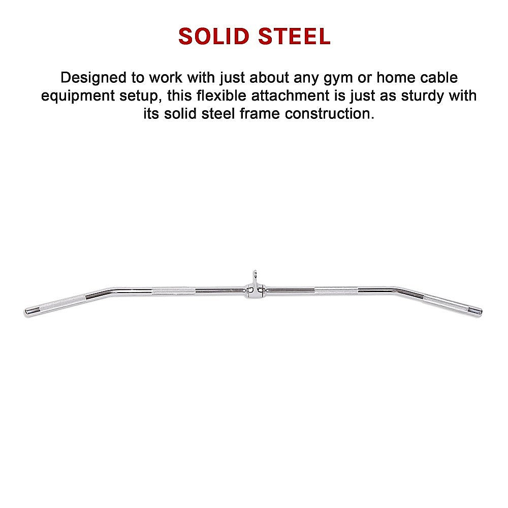 48" Lat Pulldown Bar Cable Attachment – Gym Handle for Back & Strength Training