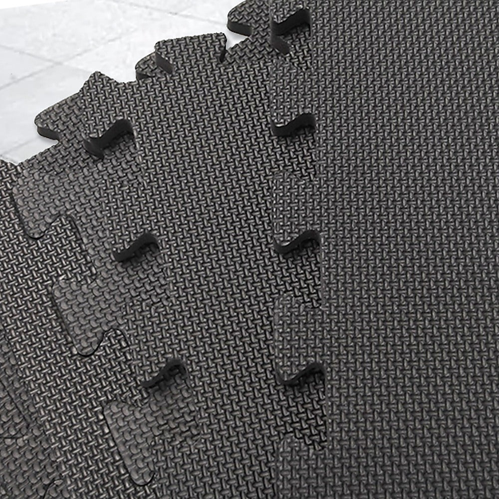4 Tiles EVA Interlocking Gym Floor Mats – Home Fitness Puzzle Exercise Mat Set