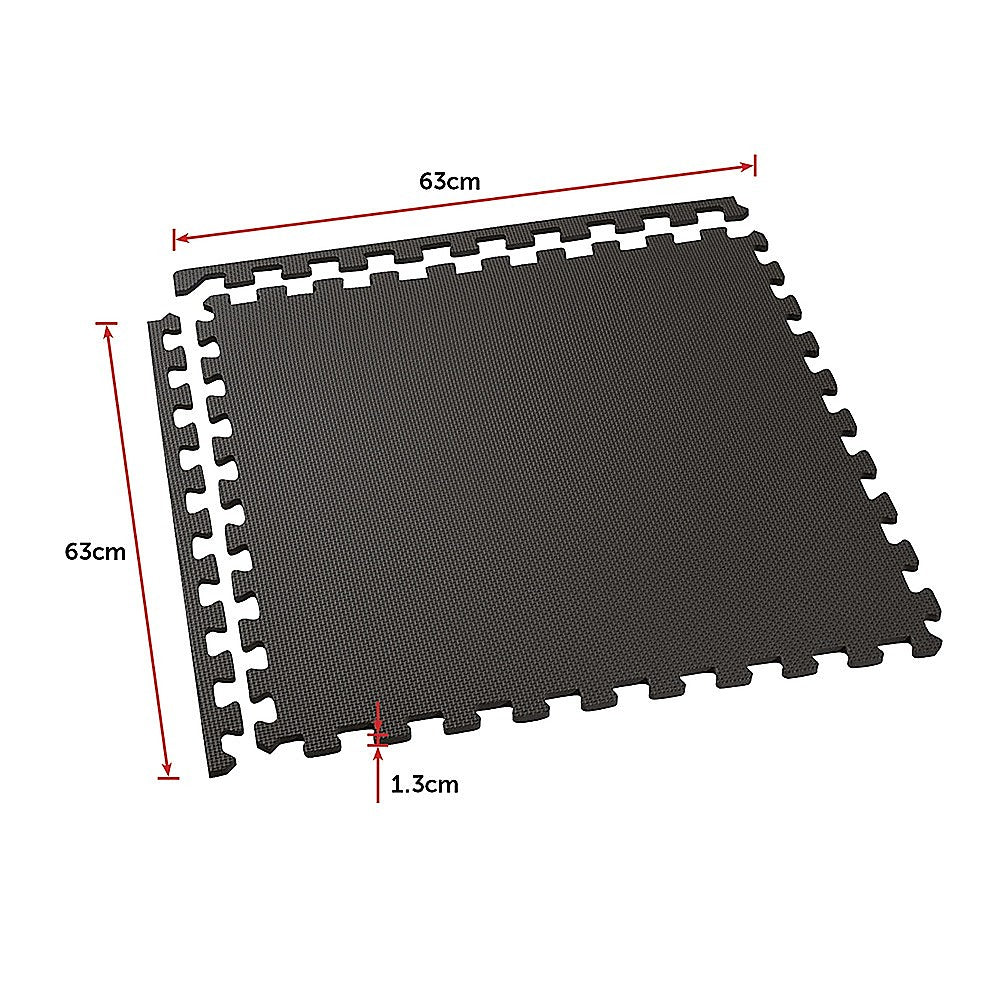 4 Tiles EVA Interlocking Gym Floor Mats – Home Fitness Puzzle Exercise Mat Set