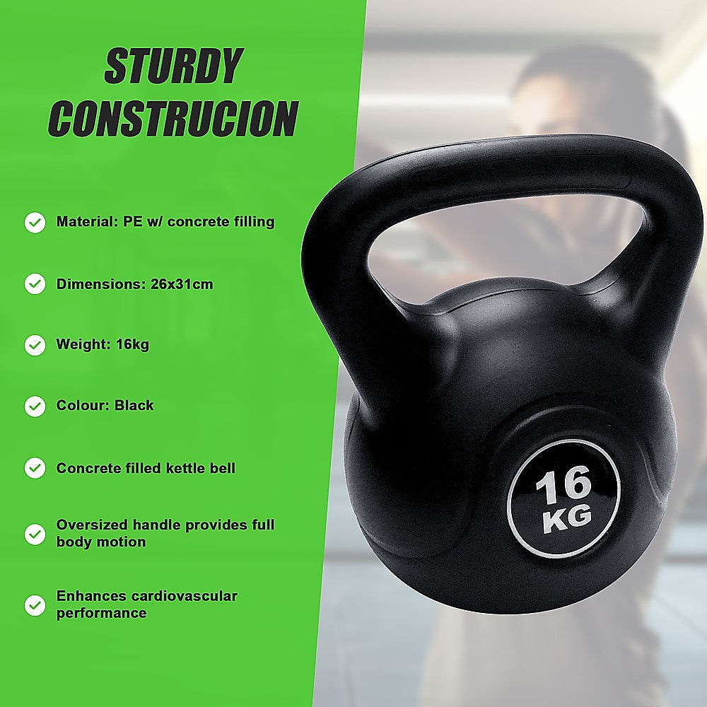 16kg Concrete Kettlebell Weight for Strength Training Home Gym