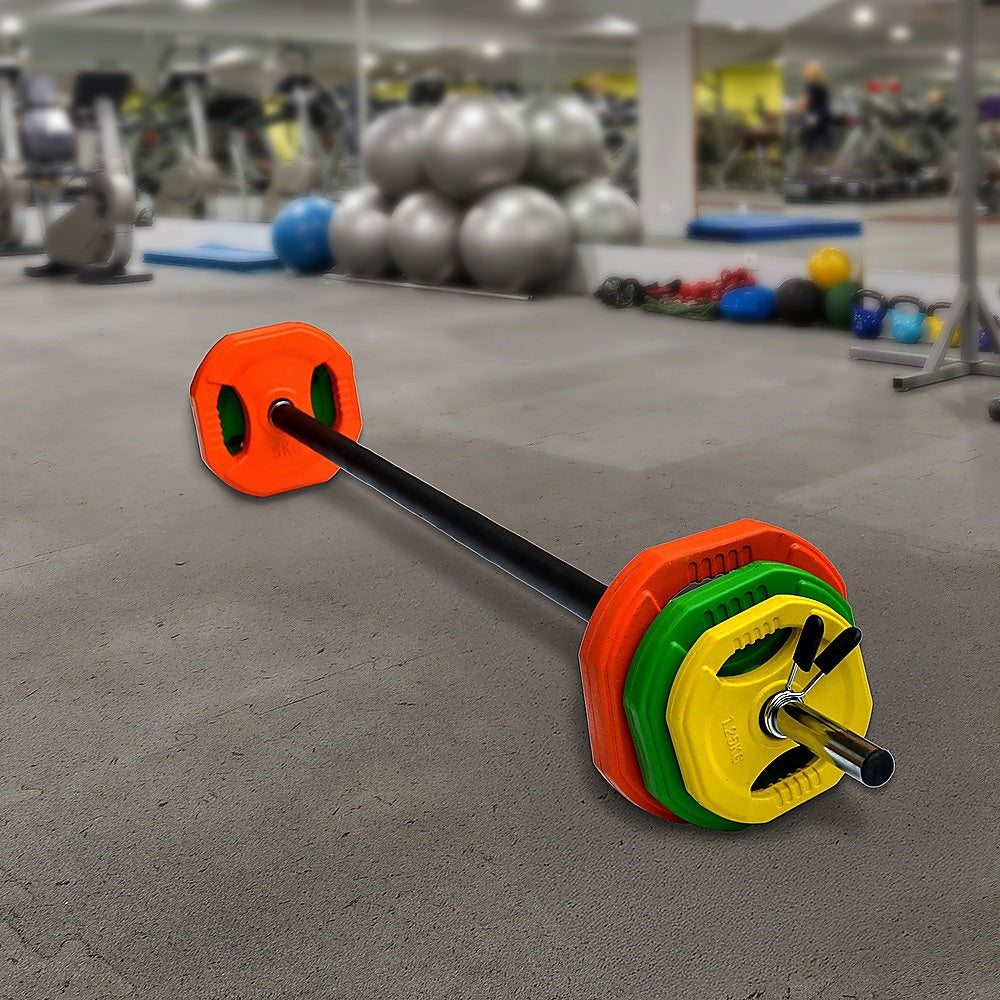 20kg Standard Rubber Coated Barbell Weight Bar for Home Gym