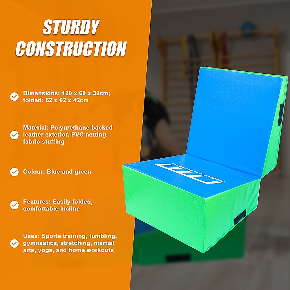 120x60x35cm Foldable Soft Incline Gymnastics Wedge Mat for Yoga & Balance Training