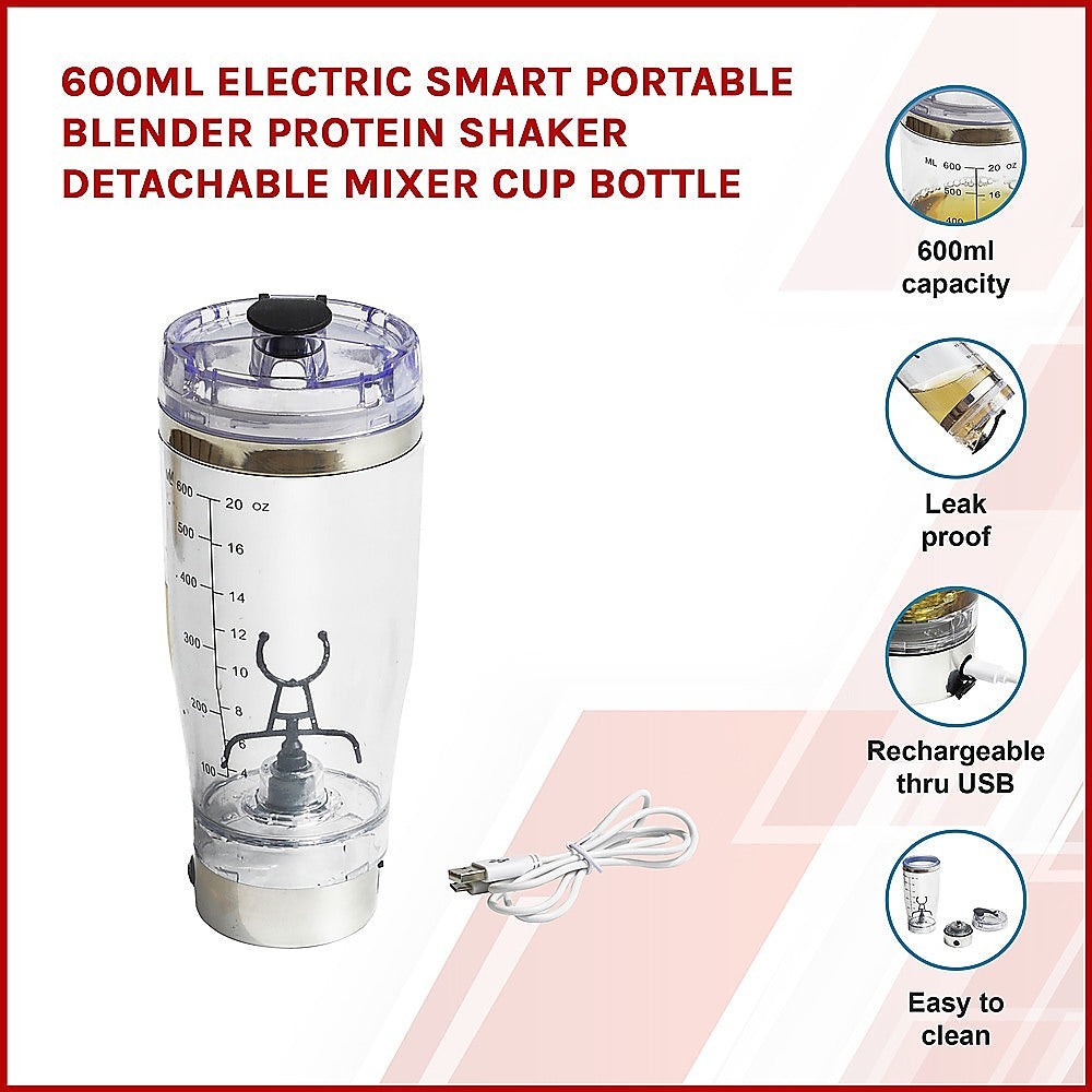 600ml Electric Smart Portable Blender Protein Shaker Bottle Cup