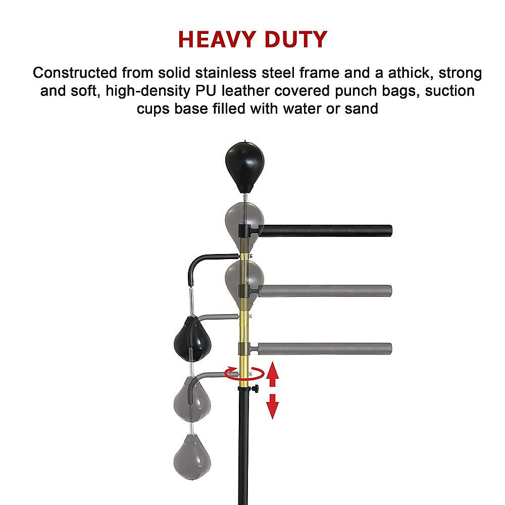 Free Standing Punching Bag Speedball Boxing Reflex Training Dummy