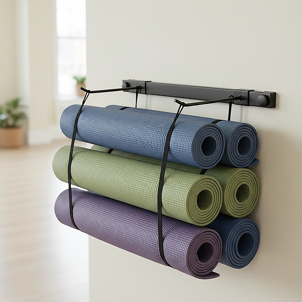 Wall Yoga Mat Gym Storage Rack Gymnastics