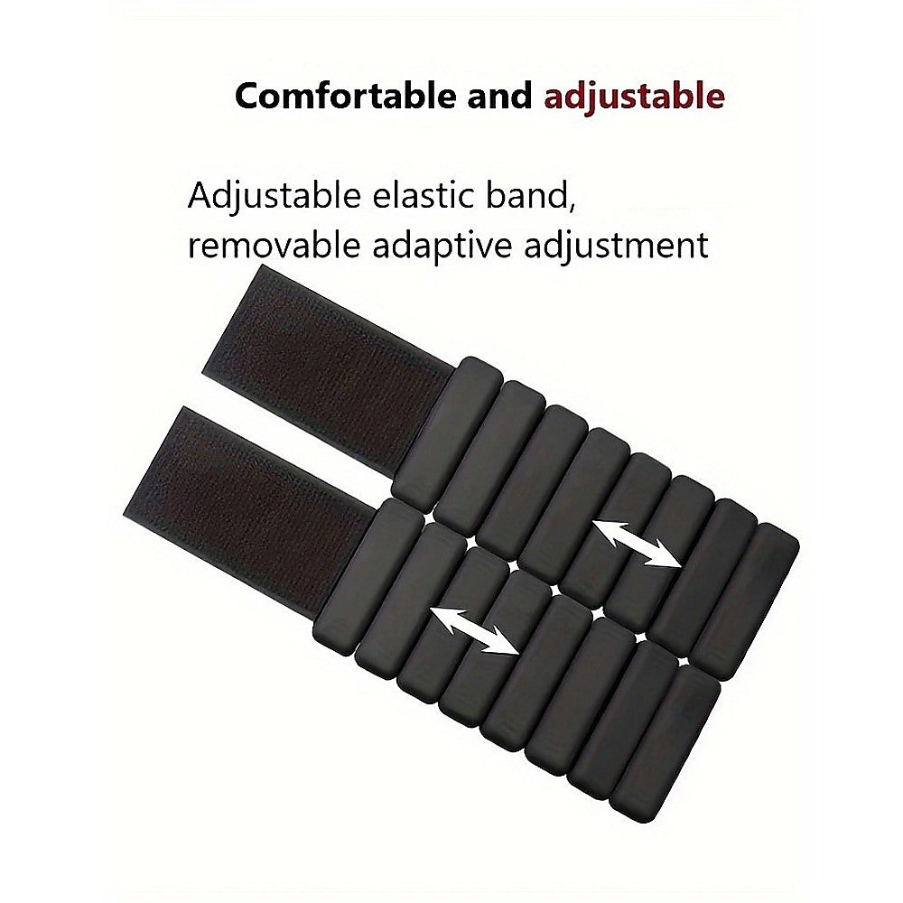 2-Piece Ankle & Wrist Weights – 1kg Pair Adjustable Workout Bangles (Black)