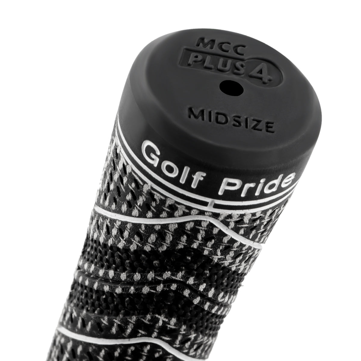 2 Pcs Grey MCC PLUS4 Midsize Golf Grip - Rubber and Cotton Thread Hybrid, 265 mm, 72g, Core 60