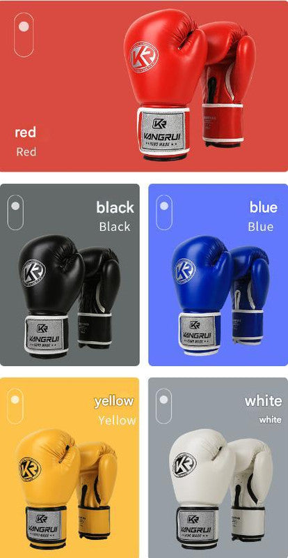 Yellow And Silver Durable 10oz PU Leather Boxing Gloves - Padded & Ventilated for Training