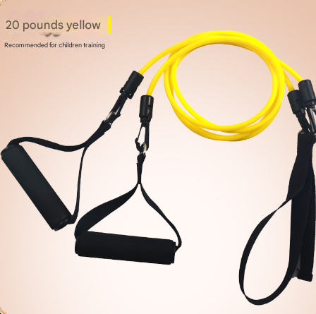 Yellow Handle Model [Training Strength] [20lbs] Swim Resistance Band Trainer - Dry-Land Arm Strength & Stroke Exercise Cords