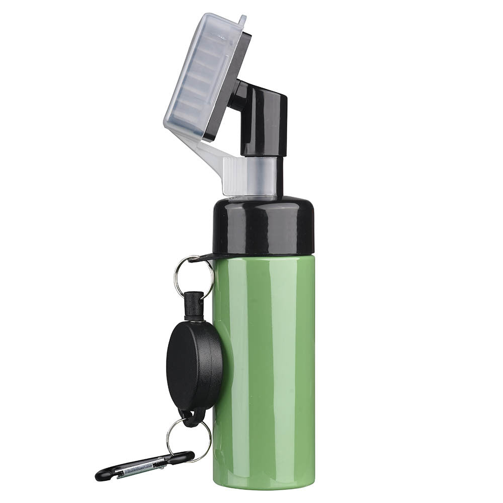Portable Golf Club Groove Cleaner Brush with Water Spray Bottle & Retractable Keychain(green)