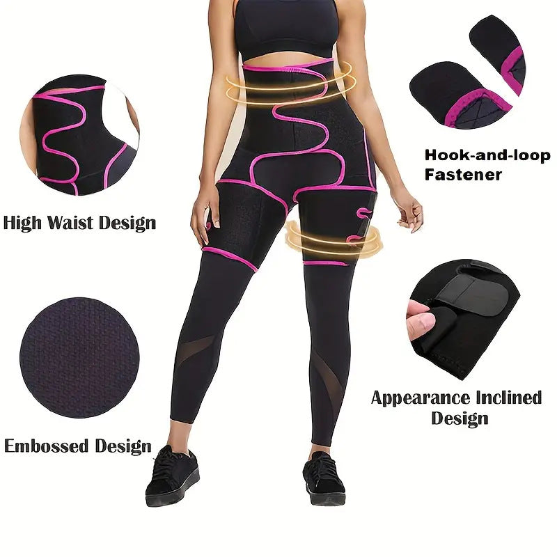 Yellow Women's 3-in-1 Body Shaper: Waist Cincher, Thigh Slimmer, Glute Lifter - Workout Gear (Size : L/XL)