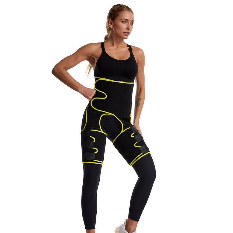 Yellow Women's 3-in-1 Body Shaper: Waist Cincher, Thigh Slimmer, Glute Lifter - Workout Gear (Size : XXL/XXXL)