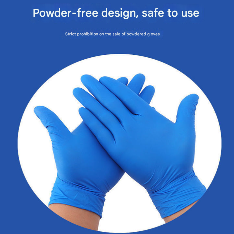 100 Pairs White Premium Disposable Nitrile Gloves - Powder-Free & Extra Durable for Multi-Purpose Use(L)