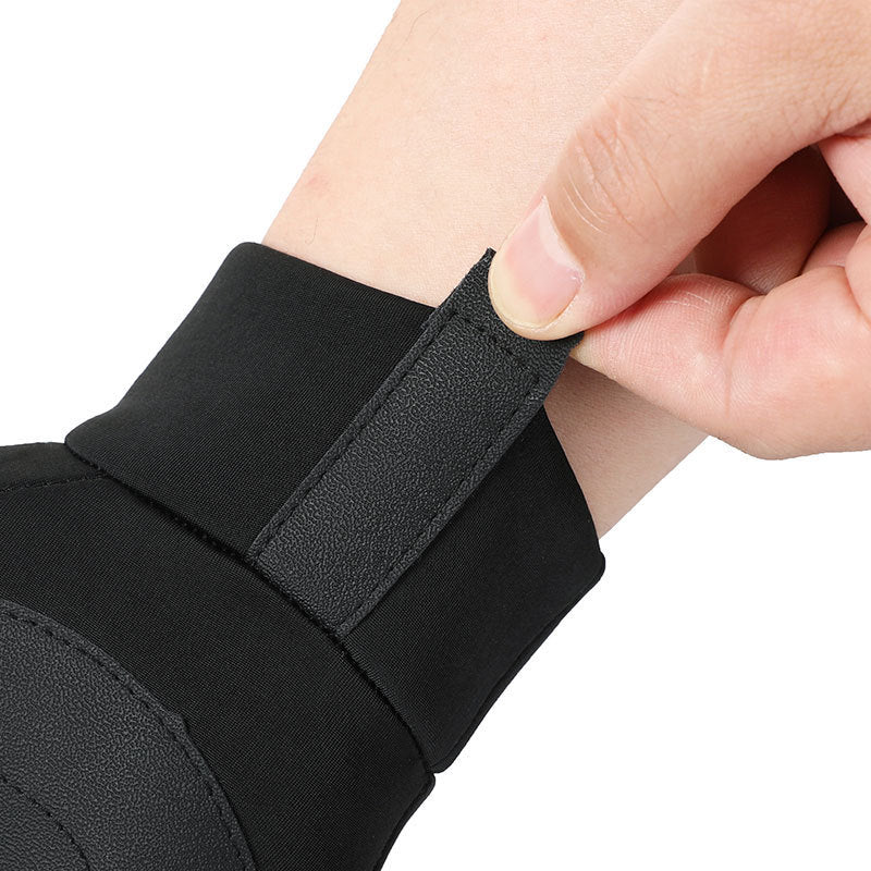 Black Winter Thermal Gloves for Men Outdoor Cycling Driving Waterproof Touch Screen Warm Fleece Lining Anti-Slip(Size:M)