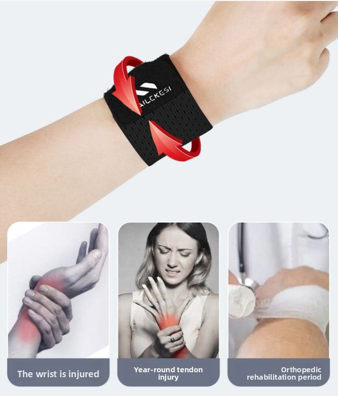 2PCS Adjustable Wrist Support Brace Ultra Thin Breathable Mesh Wrap for Sports Tennis Gym & Daily Office Use One Size Fits Most Graphite Black