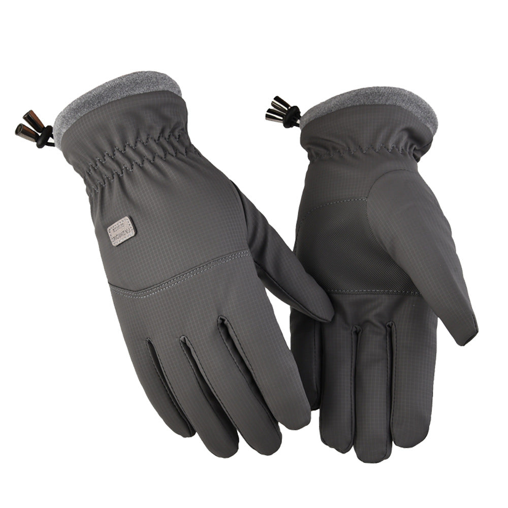 2-Pair Grey Thermal Winter Gloves for Men and Women - Waterproof Windproof & Touchscreen Compatible Gloves for Skiing, Cycling & Winter Travel(XL Size)