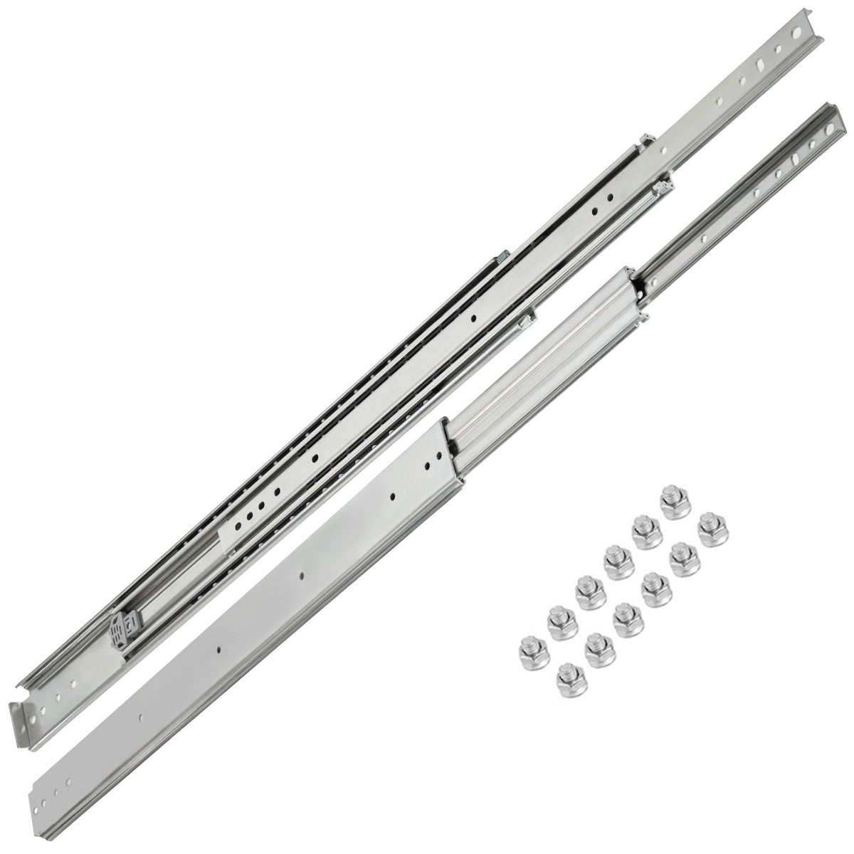 VEVOR Drawer Slide Soft Close Drawer 1Pair 40" Ball Bearing Full Extension 500lb