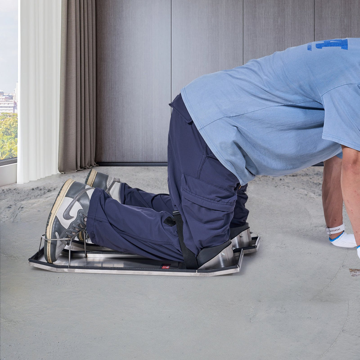 VEVOR Concrete Knee Boards Knee Sliders 28" x 8" 2 Pair w/ Knee Pad for Concrete