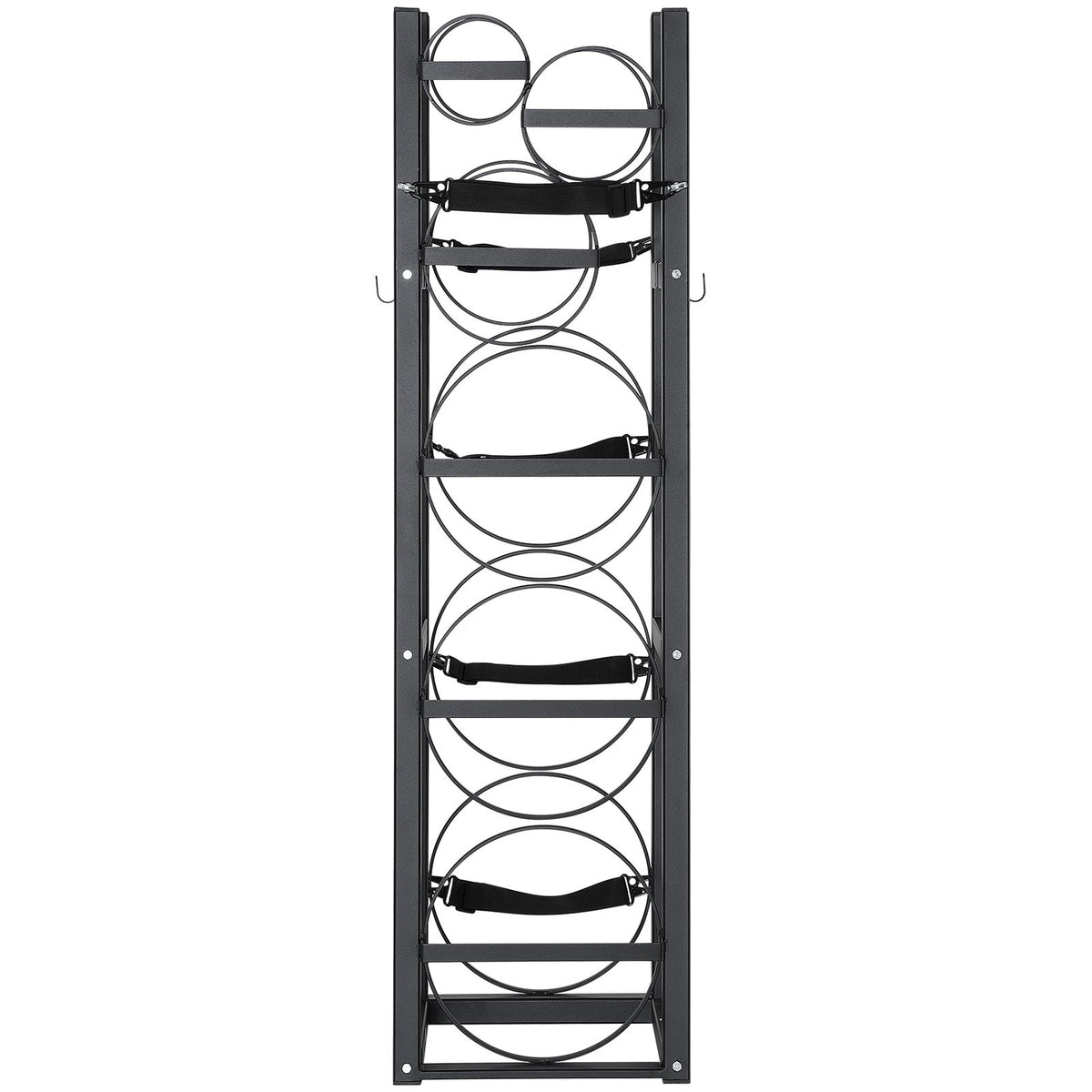 VEVOR Refrigerant Tank Rack, with 3 x 30lbs and Other 3 Small Bottle Tanks, Cylinder Tank Rack 12.79x12.99x47.12 in, Refrigerant Cylinder Rack and Holders for Freon, Gases, Oxygen, Nitrogen