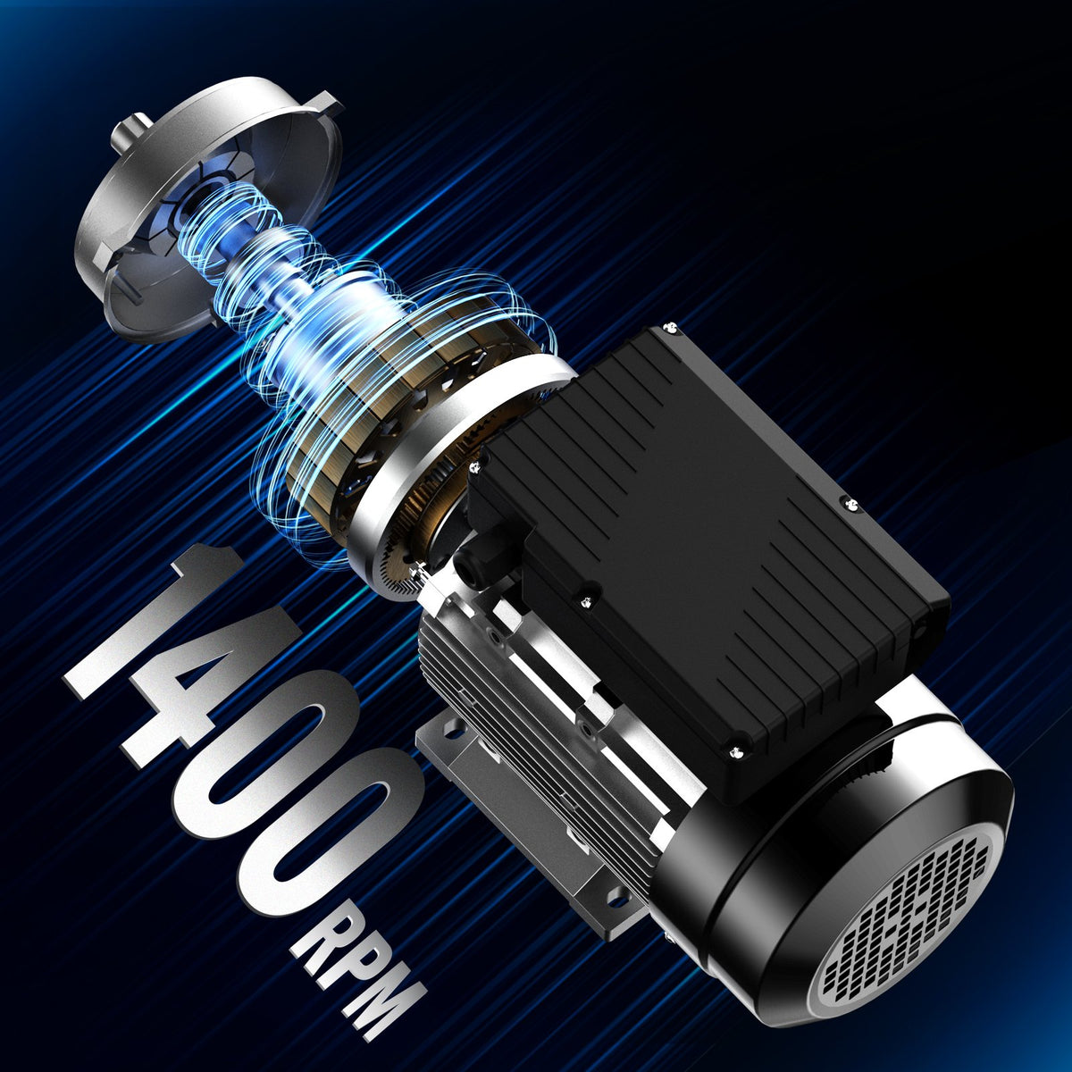 VEVOR 0.75KW Electric Motor 1400 rpm, AC 220~240V 5.45A, 80, B34 Frame, Air Compressor Motor Single Phase, 19mm Keyed Shaft, CW/CCW Rotation for Agricultural Machinery and General Equipment