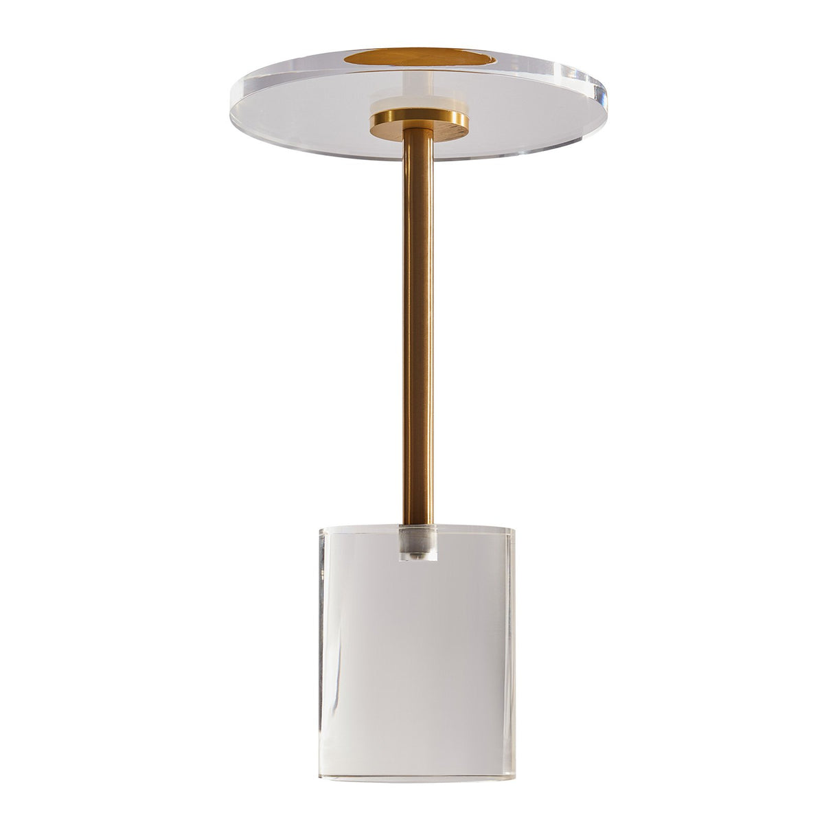 VEVOR Clear Acrylic End Table, Acrylic Side Table with a Solid Base, 11.9 x 11.9 inch Round Tabletop, 21.4 inch High, for Coffee, Drink, Food, Snack used in Living Room, Bedroom, and Study