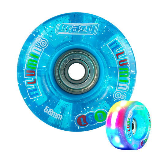 Crazy Illumin8 58mm LED Light Up Wheels 2pk