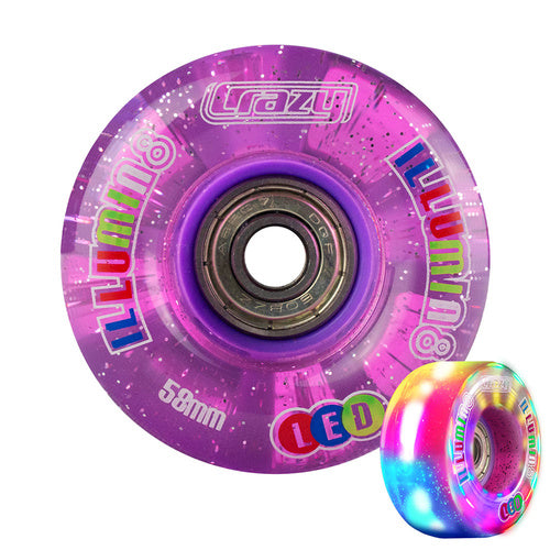 Crazy Illumin8 62mm LED Light Up Wheels 2pk