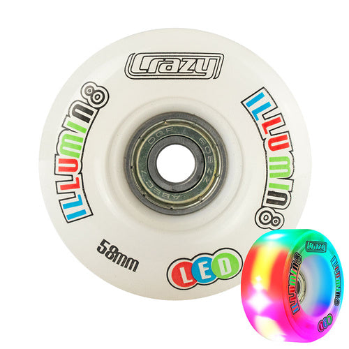 Crazy Illumin8 62mm LED Light Up Wheels 2pk