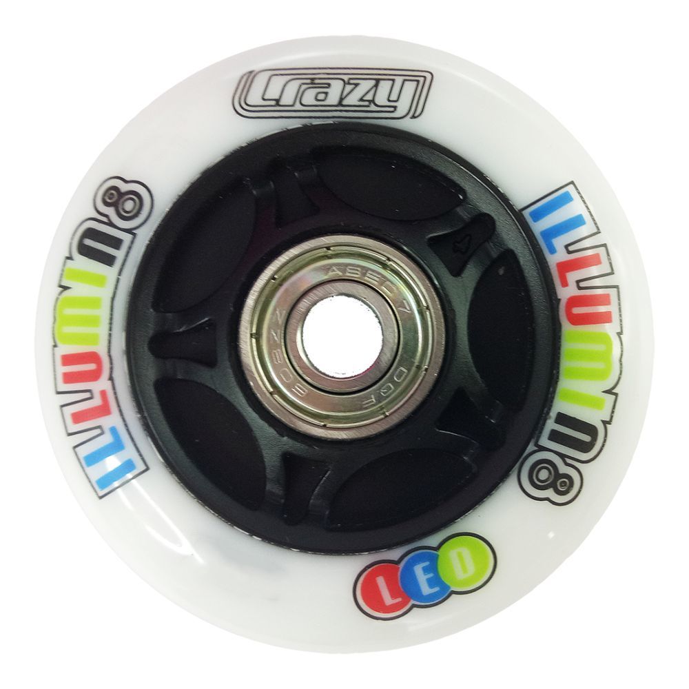 iLLUMIN8 LED Light Up Inline Wheel (white) - Skatescool Australia