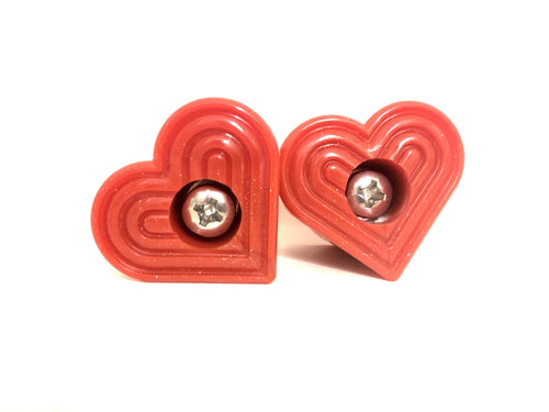 Grindstone Heartstopper Bolt On Toe Stops - Hot Rod Red