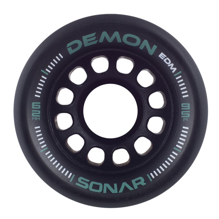 Sonar Demon Wheels Black 62mm 95A 4 Pack