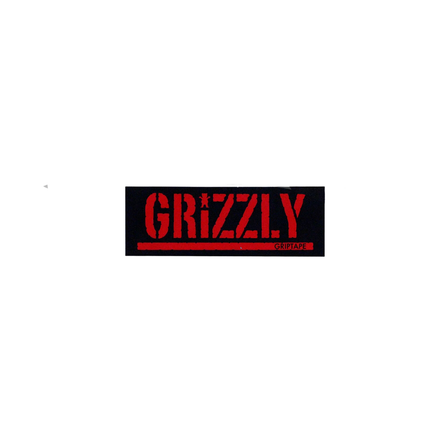Grizzly Stamp Logo Sticker - Black/Teal