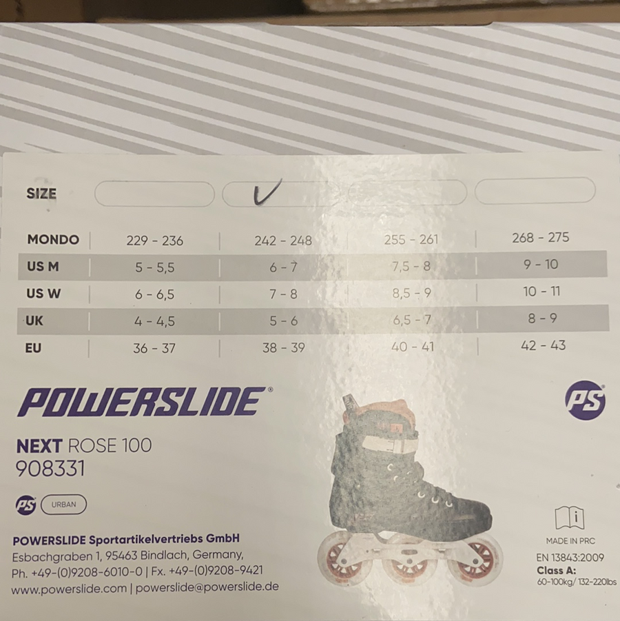 POWERSLIDE NEXT ROSE 100 INLINE SKATES