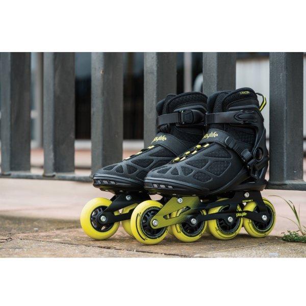 PLAYLIFE BLACK 84 LANCER INLINE SKATES - Skatescool Australia