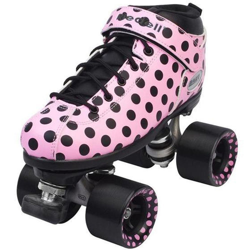 Riedell Dart Pink Polka Dot Skates