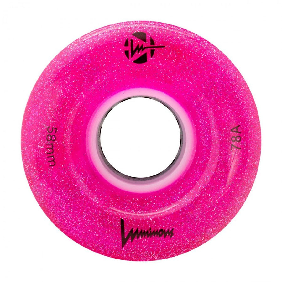 Luminous LED Quad Wheels Glitter 58mm 4pk